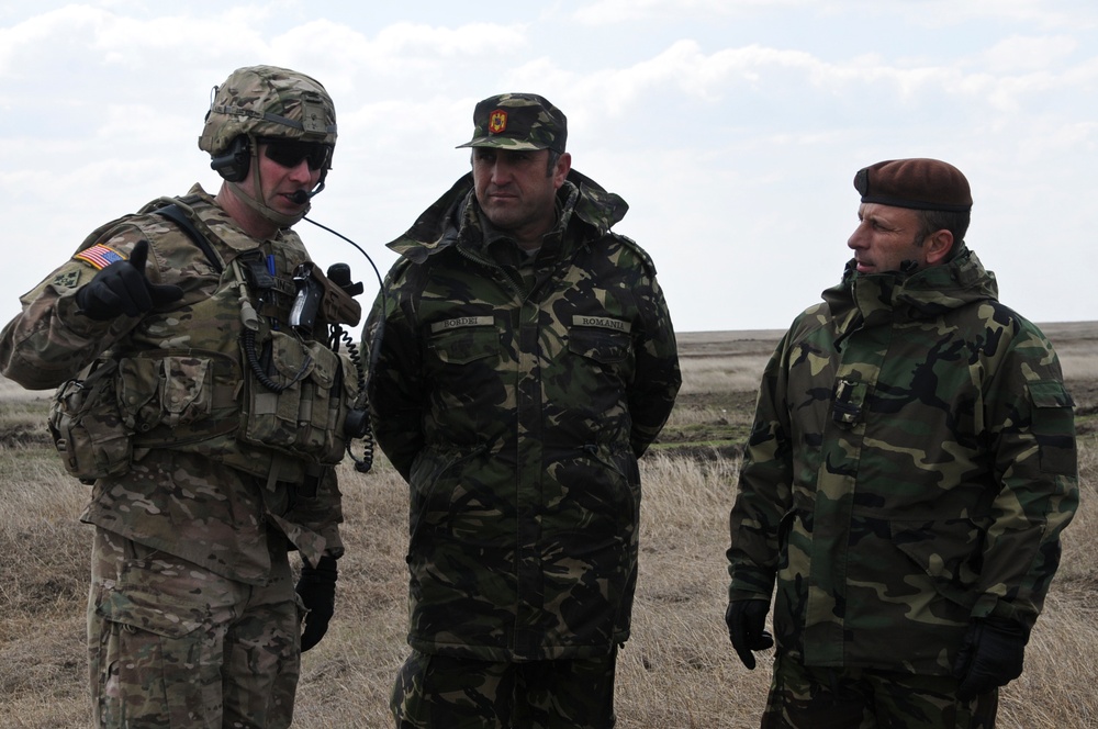 2/2 and Romanian platoon live-fire exercise