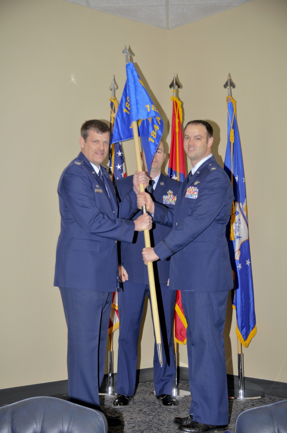 Gentry assumes command of the 184th Attack Squadron