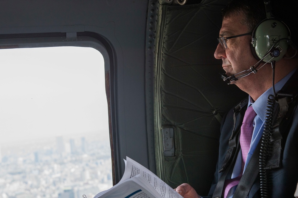 Secretary of Defense Ash Carter visits Japan