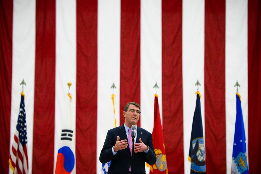 Secretary of Defense Ash Carter visits South Korea