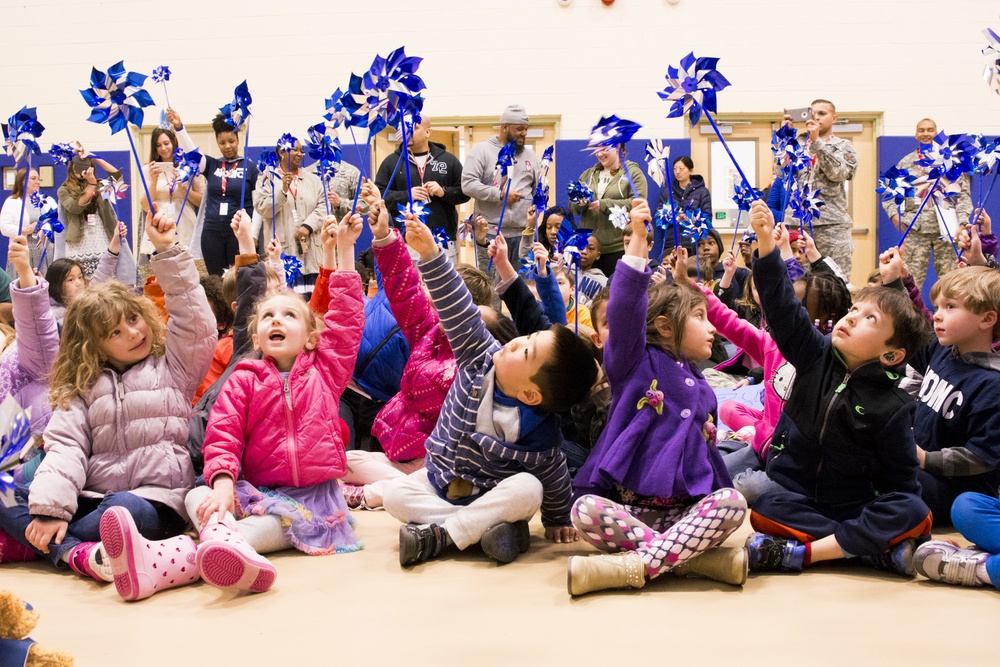 Pinwheels, superheroes mark special month for military kids