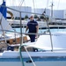 Members from Coast Guard Sector Honolulu enforcement division conduct harbor patrols