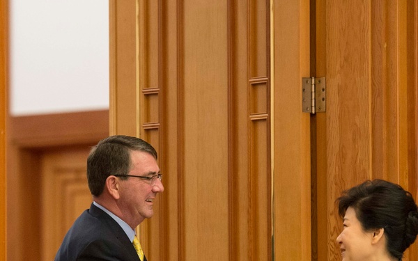 Secretary of Defense Ash Carter visits South Korea