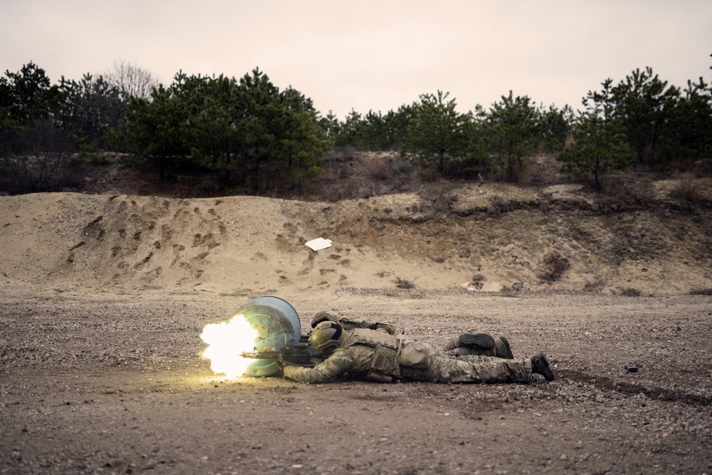 103rd Rescue Squadron trains at the firing range