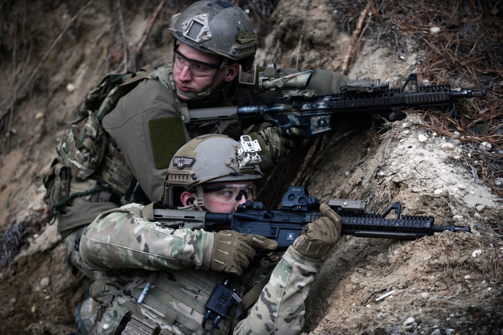 103rd Rescue Squadron trains at the firing range