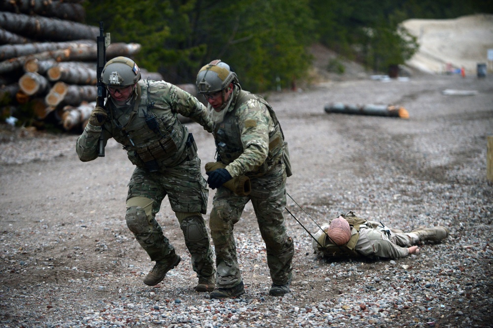 103rd Rescue Squadron trains at the firing range