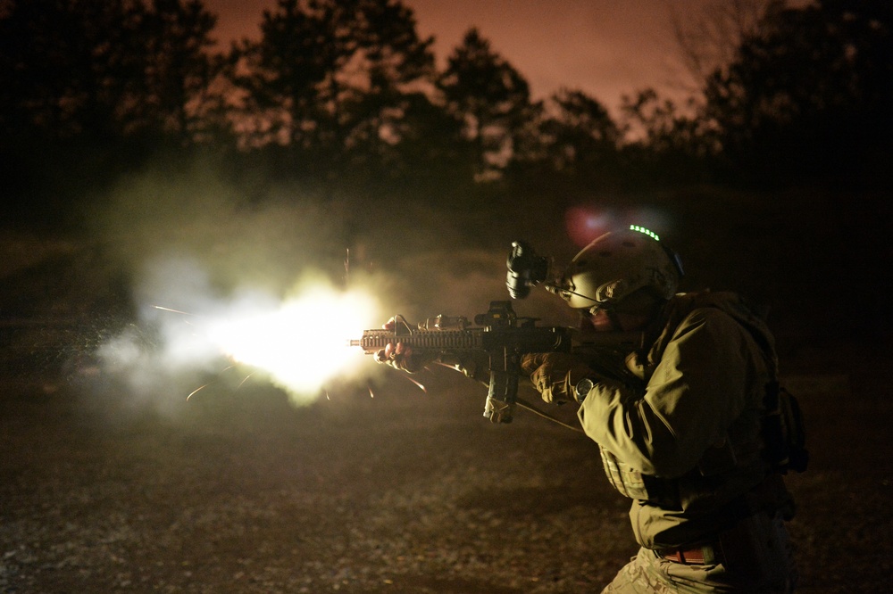 103rd Rescue Squadron trains at the firing range