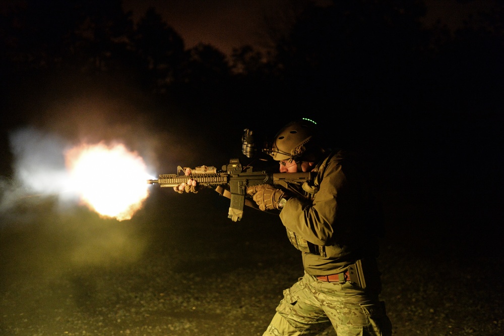 103rd Rescue Squadron trains at the firing range