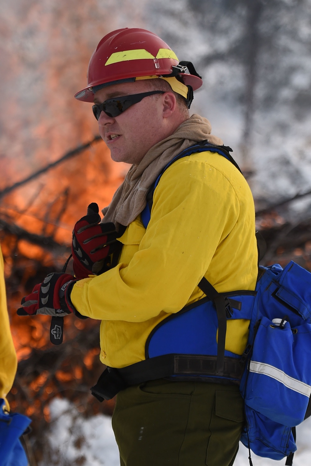 Camp Guernsey firefighters lead training for volunteers