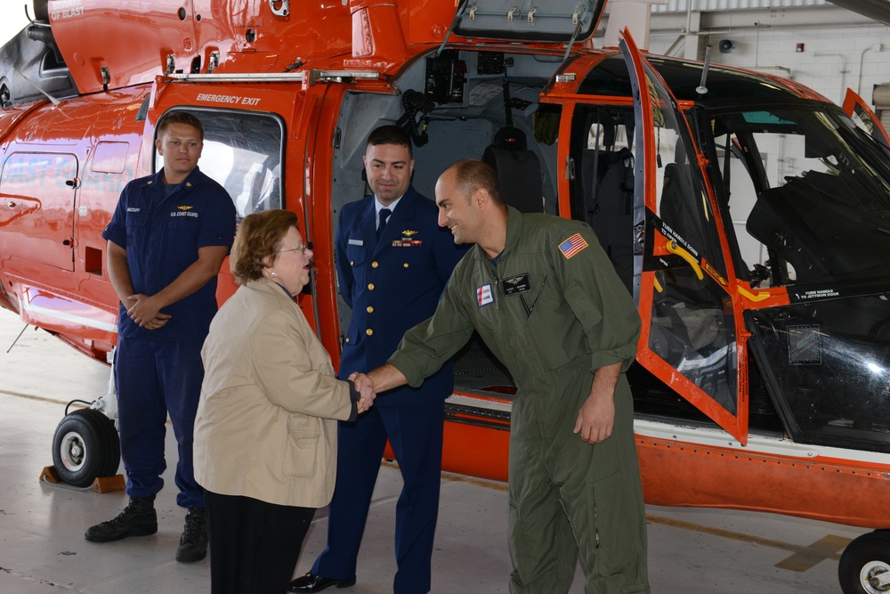 Sen. Mikulski visits Coast Guard Air Station Miami