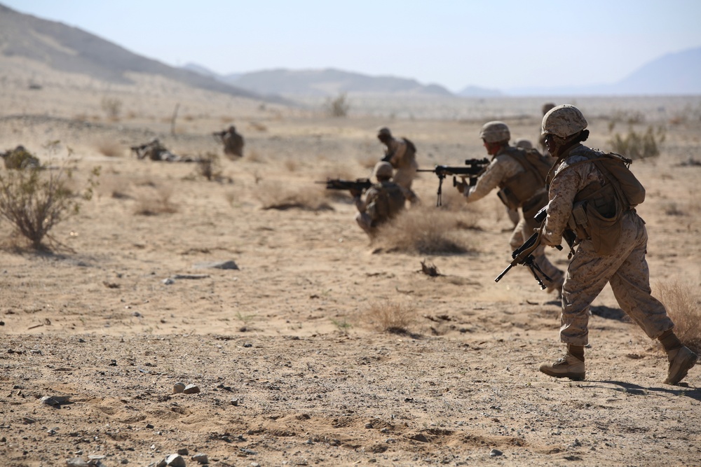 Integrated Task Force infantry Marines conduct offensive operations during MCOTEA assessment