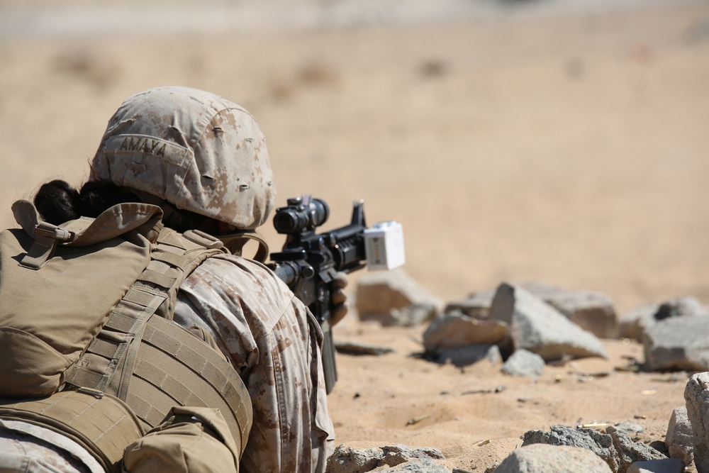 Integrated Task Force infantry Marines conduct offensive operations during MCOTEA assessment