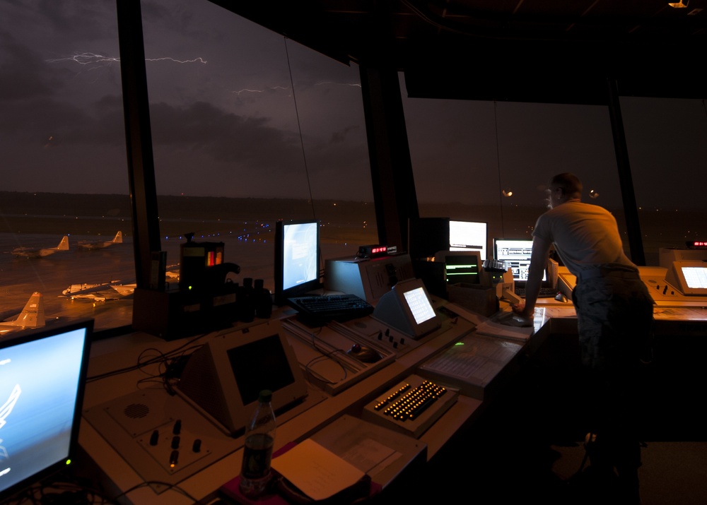 A view from the control tower