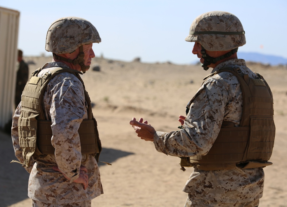 Integrated Task Force infantry Marines welcome General Officers