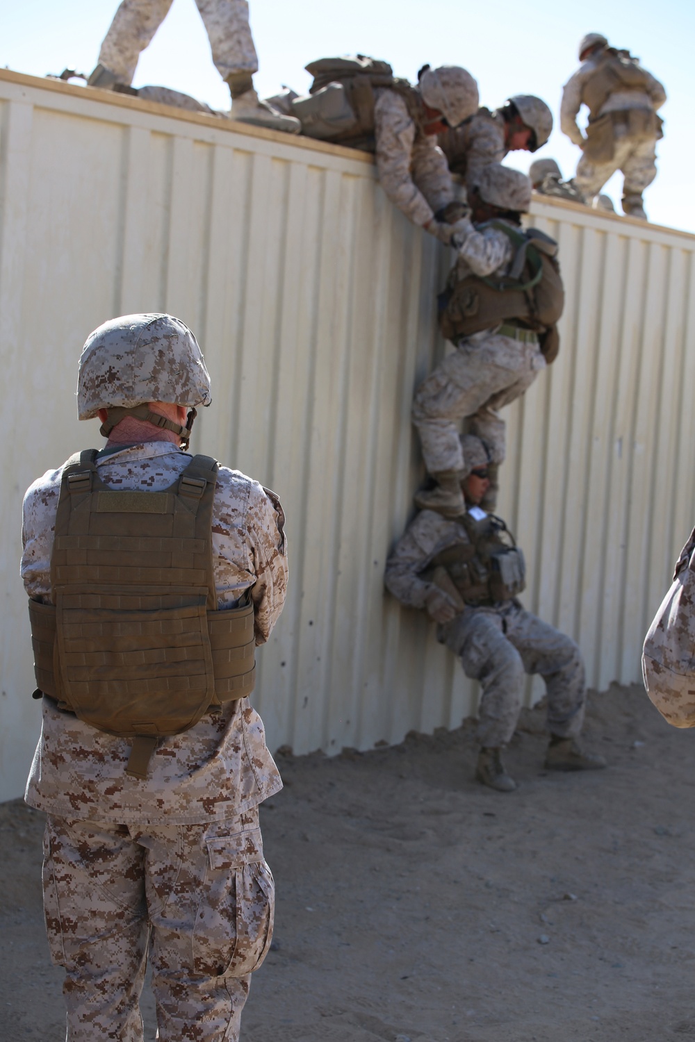 Integrated Task Force infantry Marines welcome General Officers