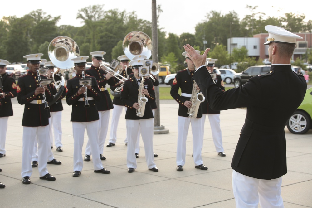 Marine Corps Band New Orleans plays at Zephyrs baseball game