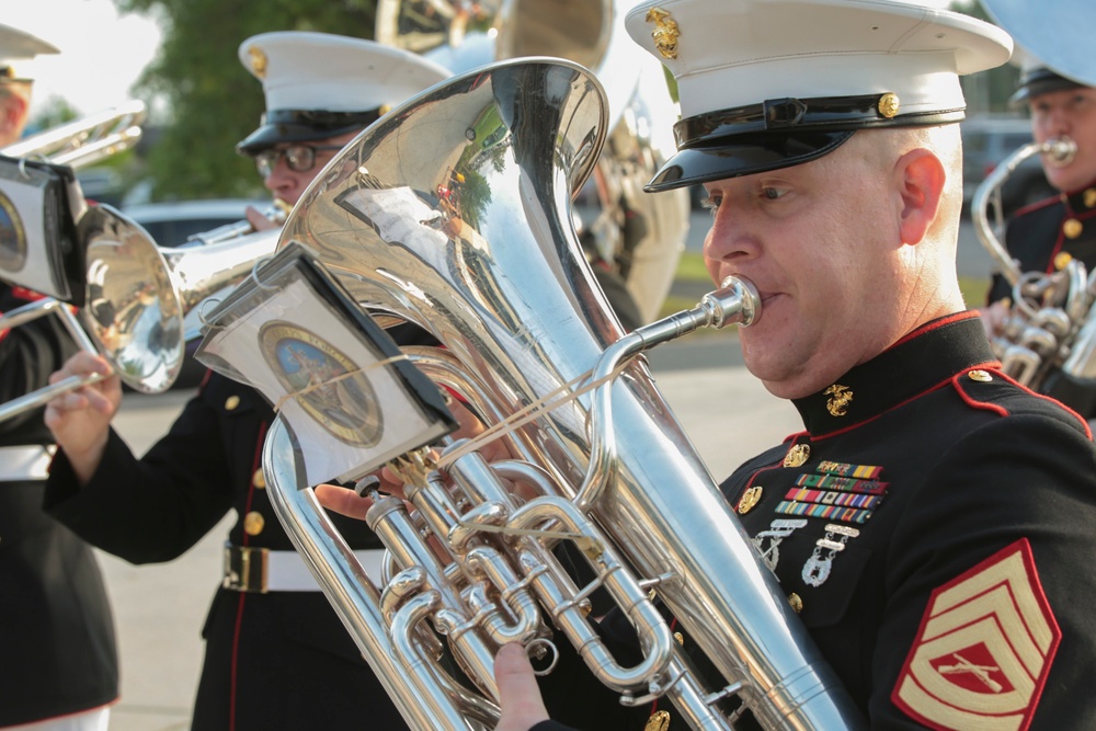 Marine Corps Band New Orleans plays at Zephyrs baseball game