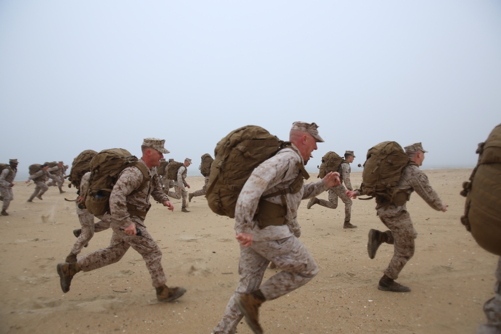 Marines engage in competition after hike