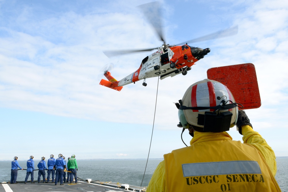 Coast Guard Cutter Seneca helo ops