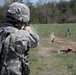 387th MP Company, soldier fires on M9 range