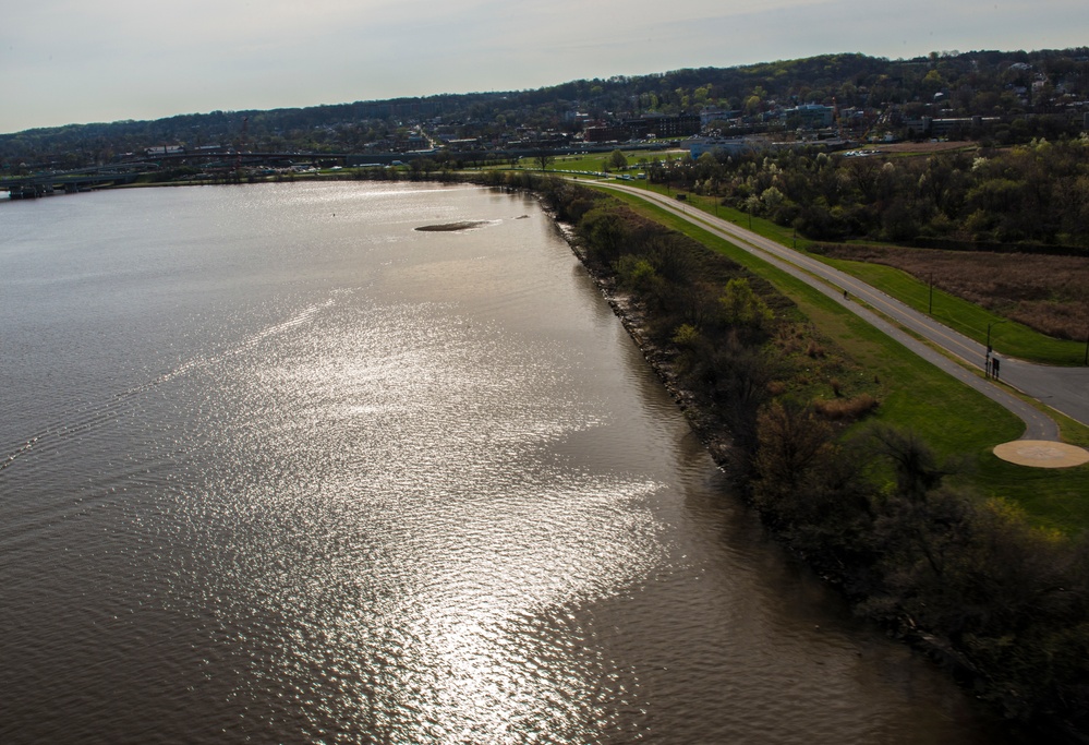 The National Cherry Blossom Festival aerial views