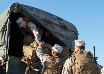 Marine reservists from MASS 6 conduct field training