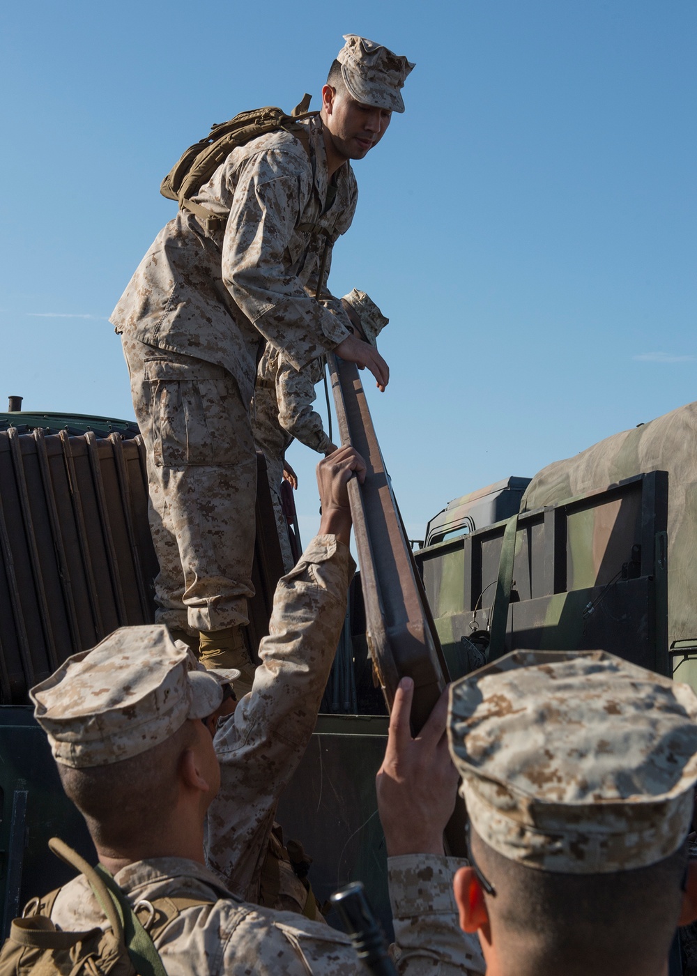 Marine reservists from MASS 6 conduct field training