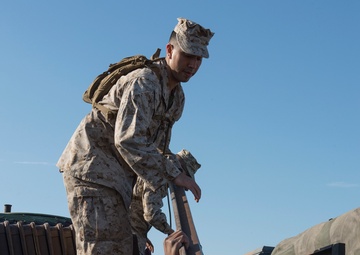 Marine reservists from MASS 6 conduct field training