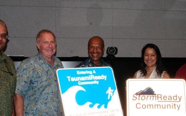 Naval Base Guam awarded 'StormReady/TsunamiReady' certificate