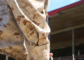 Marine fire pistols at Kaneohe Bay Range Training Facility