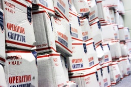 Soldiers receive care packages in Korea