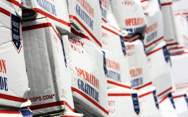 Soldiers receive care packages in Korea