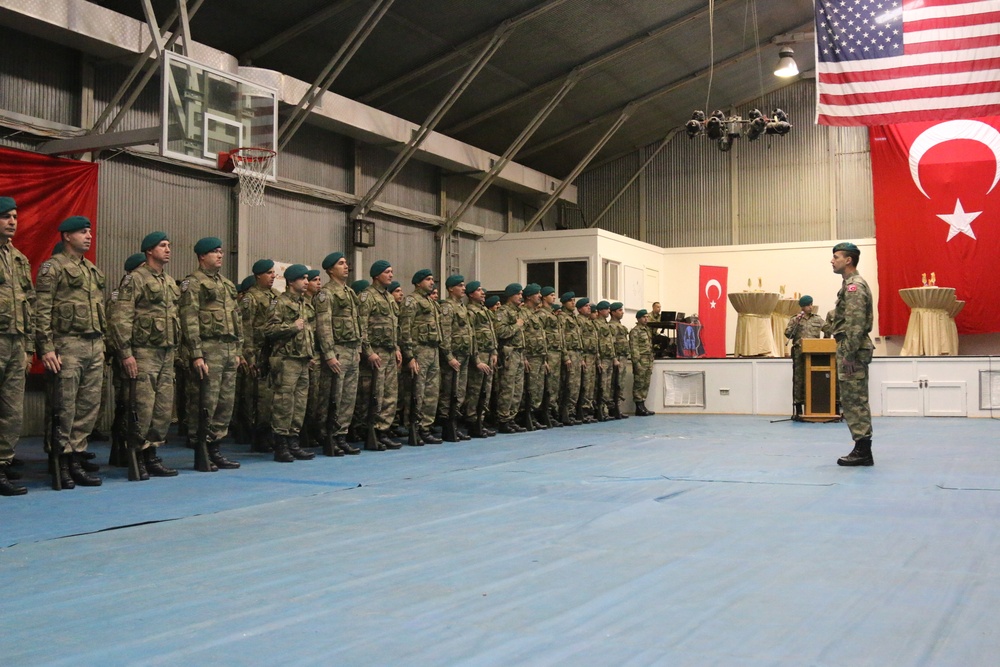 Turkish army transfer of authority in Kosovo