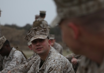 Marines conduct beach hike enhancing unit morale, maintain combat readiness