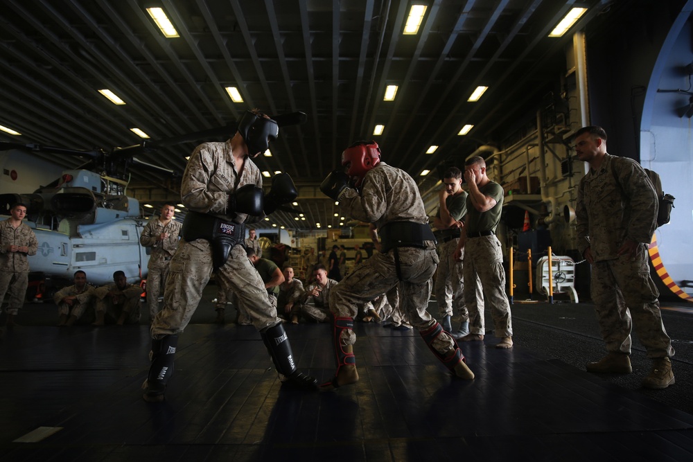 US Marines continue the fight at sea