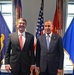 Secretary of Defense Ash Carter takes a photo with Haider al-Abadi Prime Minister of Iraq
