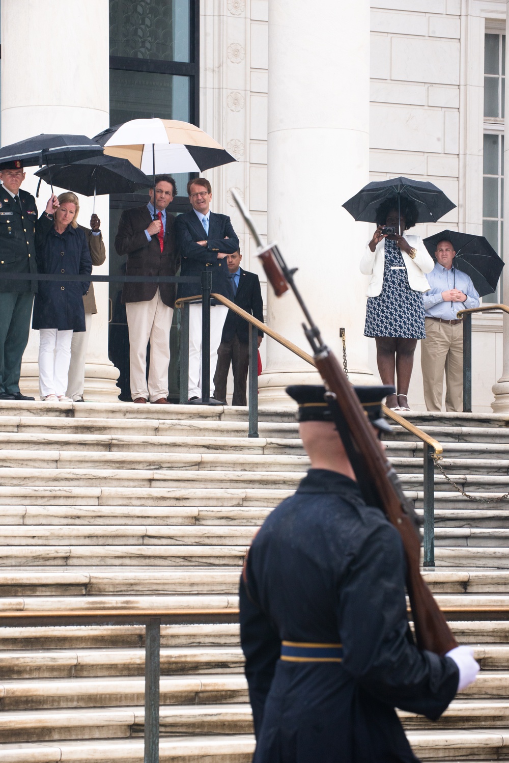Belgian Duke of Arenberg visits Tomb of the Unknown Soldier at Arlington National Cemetery