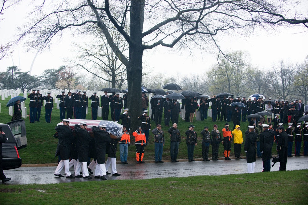 Graveside service in Arlington National Cemetery