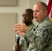 Command Chief Master Sgt. James Hotaling visits the 169th Fighter Wing