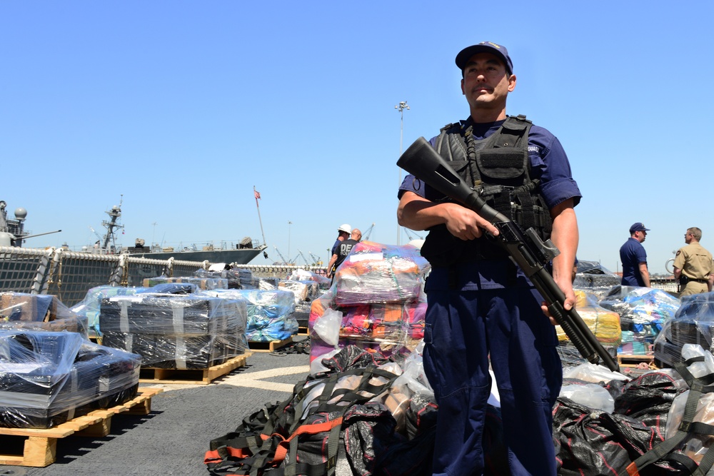 Coast Guard Cutter Boutwell returns to San Diego with more than 28,000 pounds of cocaine