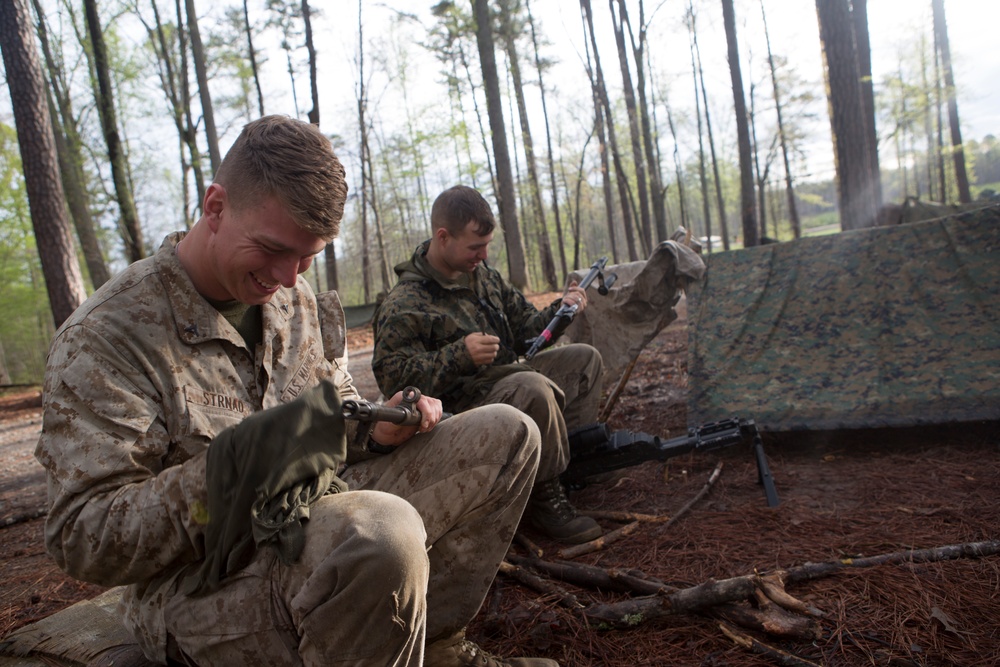 Fox Company, BLT 2/6, conducts an infantry platoon battle course