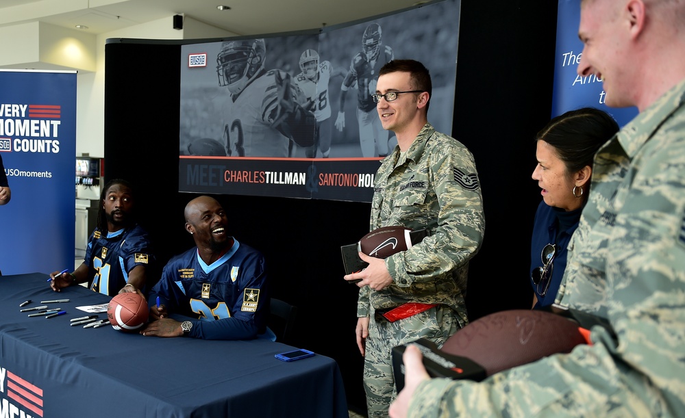NFL stars visit service members in Germany