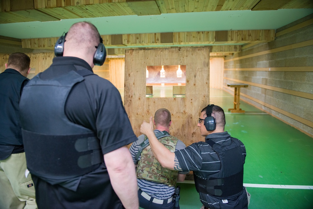 Protective Services range with M11 SIG P228 and HK MP5