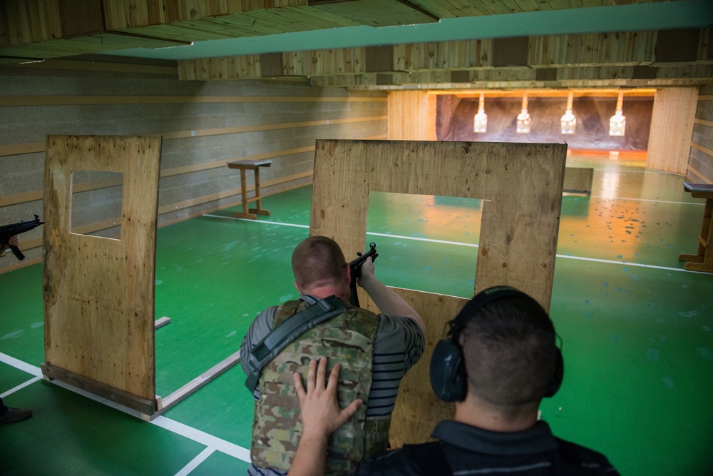 Protective Services range with M11 SIG P228 and HK MP5