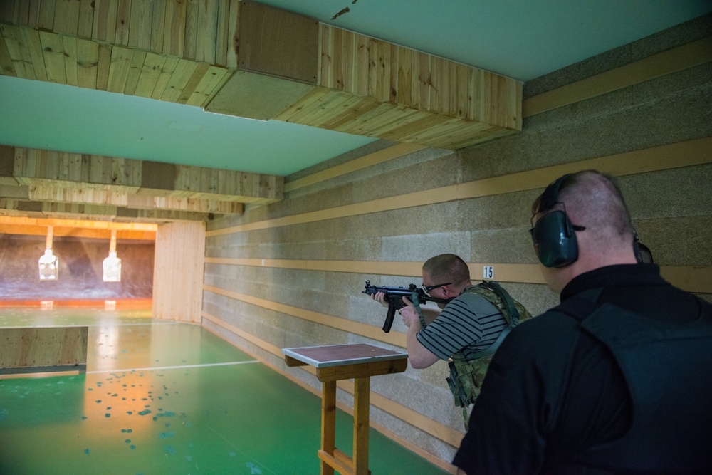 Protective Services range with M11 SIG P228 and HK MP5