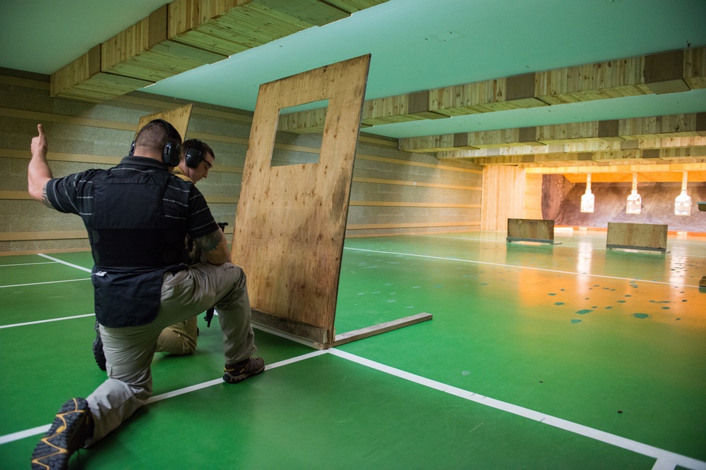 Protective Services range with M11 SIG P228 and HK MP5