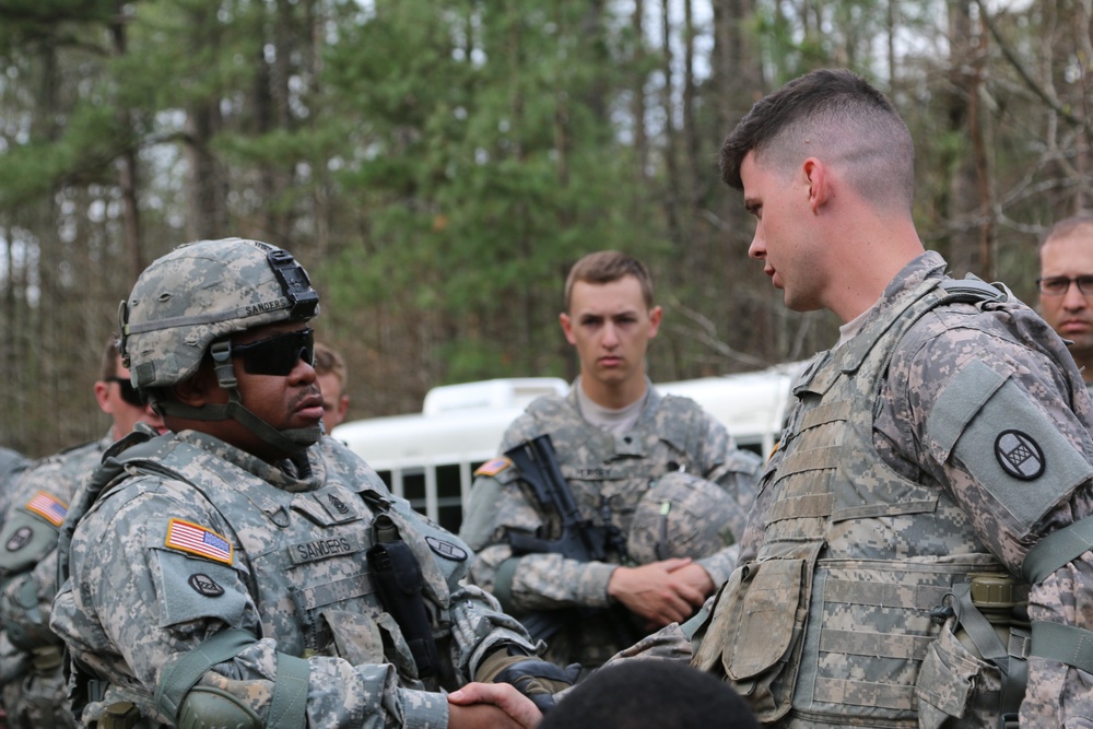 NC National Guard Soldiers rehearse tactical movement at Fort Pickett