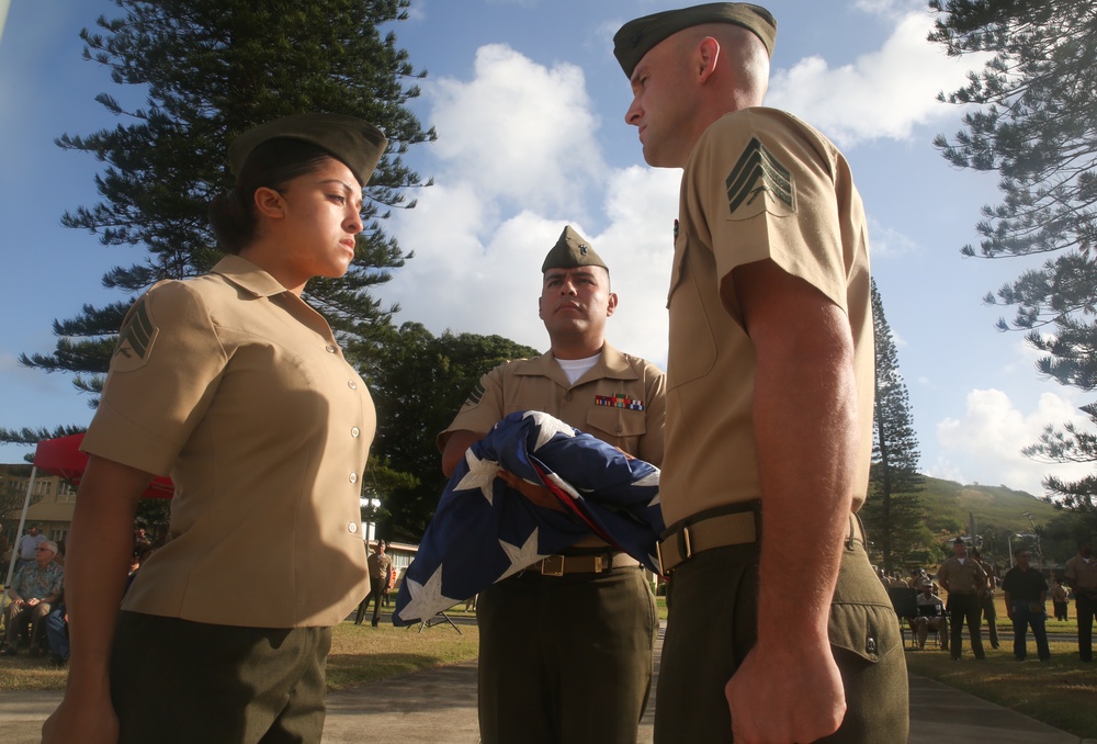 MCB Hawaii conducts quarterly colors ceremony