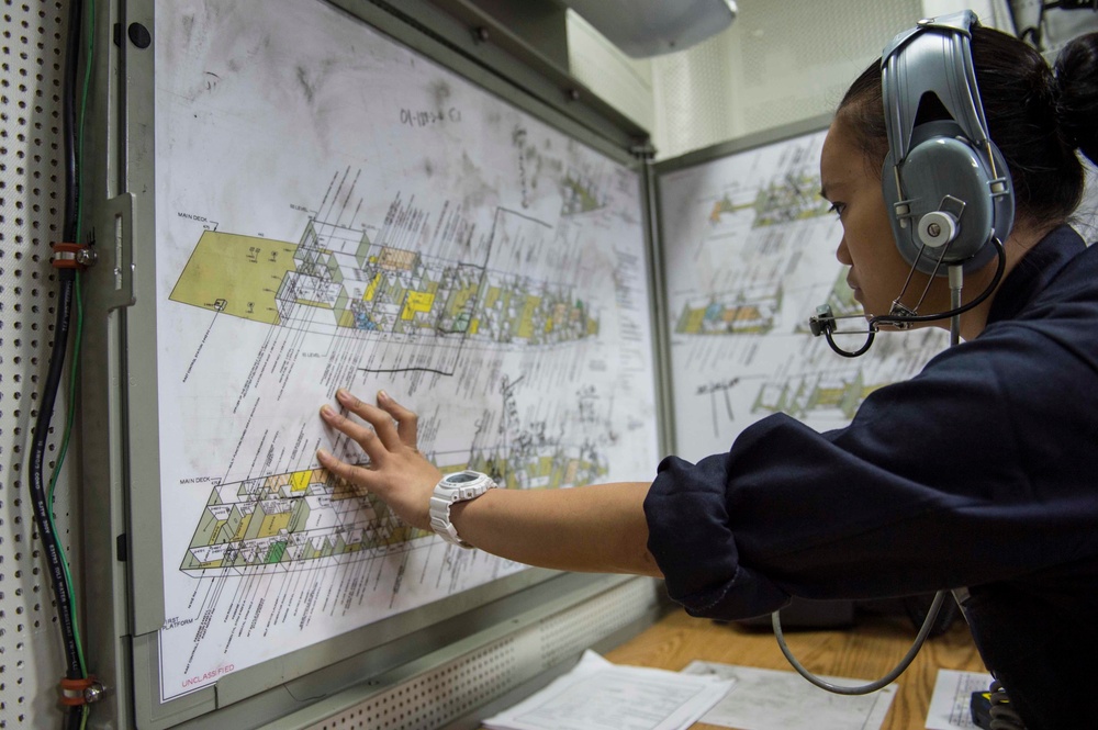 USS Farragut DC drill