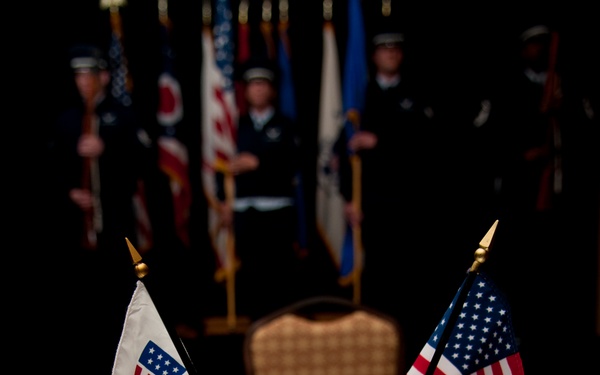 Military members pay tribute to local employer